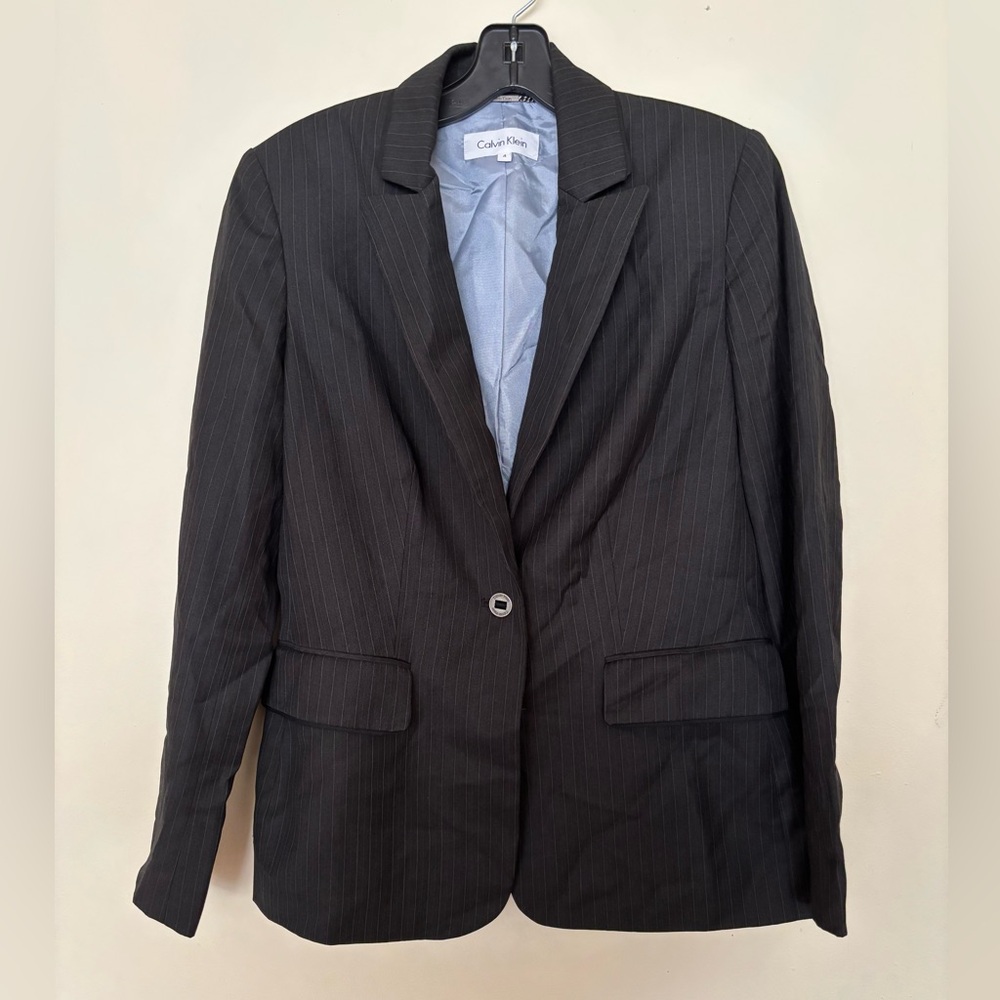 Calvin Klein Charcoal Pinstripe Jacket